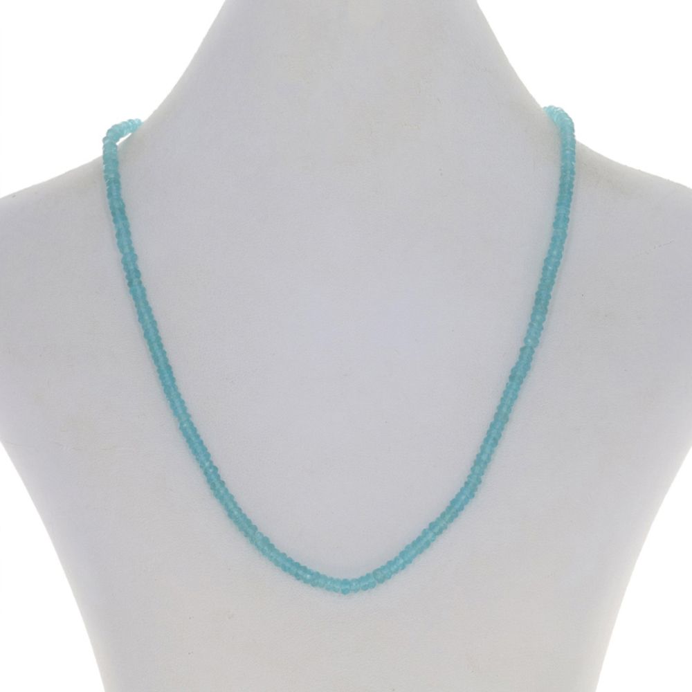 Yellow Gold Apatite Strand Necklace 16 3/4" - 14k Rondelle Beads